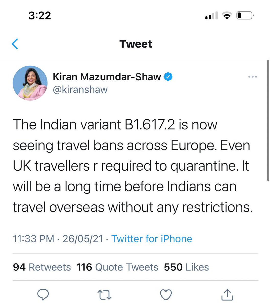 vijai63's tweet photo. Sad to note that KMS, who received everything from this country is now using the term "Indian varient" which is not recognised by WHO.But she is scared of using term "Chinese varient". If she is so ashamed of her Indianness, she should return all the Padma awards she received. https://t.co/3Npm6OxZof