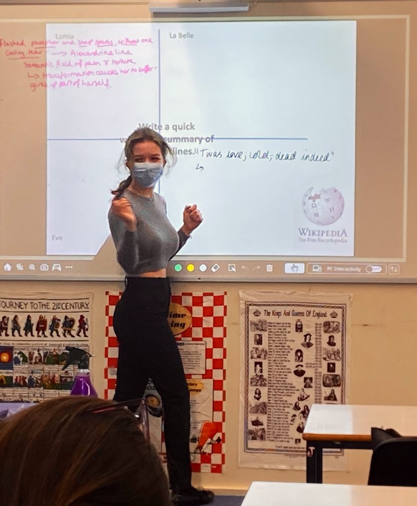 WindsorGirlsEng's tweet photo. Following what has been an incredibly busy period for our Year 13s, we’ll share some snippets of their revision from the last few weeks.
Here are some delivering mini-presentations on the Keats Poetry. 🤩 https://t.co/LKB2fbaNV9