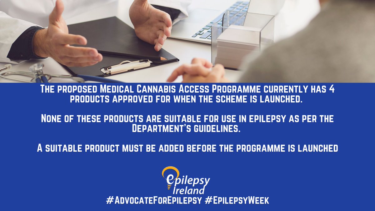 epilepsyireland's tweet photo. As we continue to #AdvocateForEpilepsy this #EpilepsyWeek, today we focus on an issue which must be addressed before the launch of the Medical Cannabis Access Programme. 
Learn more | https://t.co/xe5TKWri5R https://t.co/M9AZKzcqxW