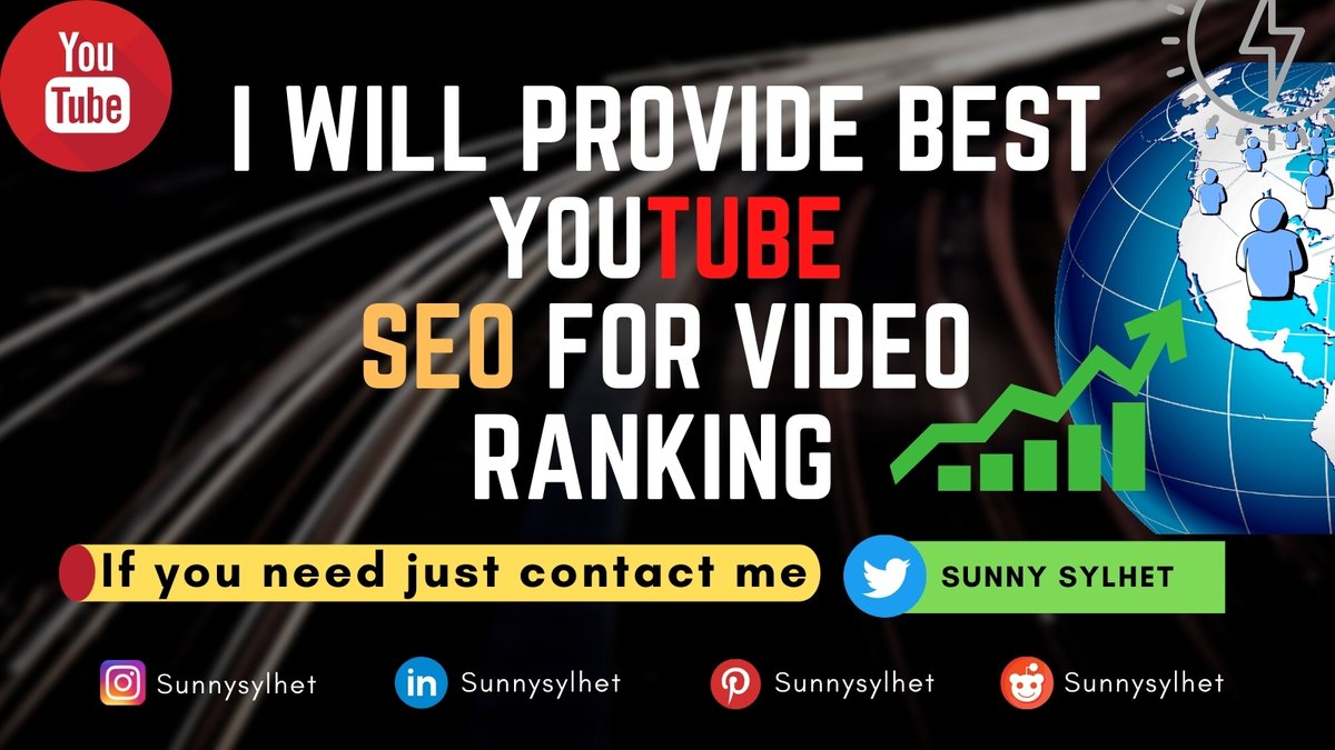 SylhetSunny's tweet photo. If you need #YouTube #SEO for #video ranking?
inbox me: @SylhetSunny

#apple #DeFi #Messi #mnet #OleOut #Racism #Man_Utd #USA #UK #music #LOVEFORWAYV #JFCJustinBieber #BTSxMcD #KYUHYUN #YouAndIZONE #LOVEFORNCT #LOVEFORWAYV #renjun #Google #MUFC #Kevin #YouAndIZONE #GET_OUT https://t.co/L0f8AEtoBi