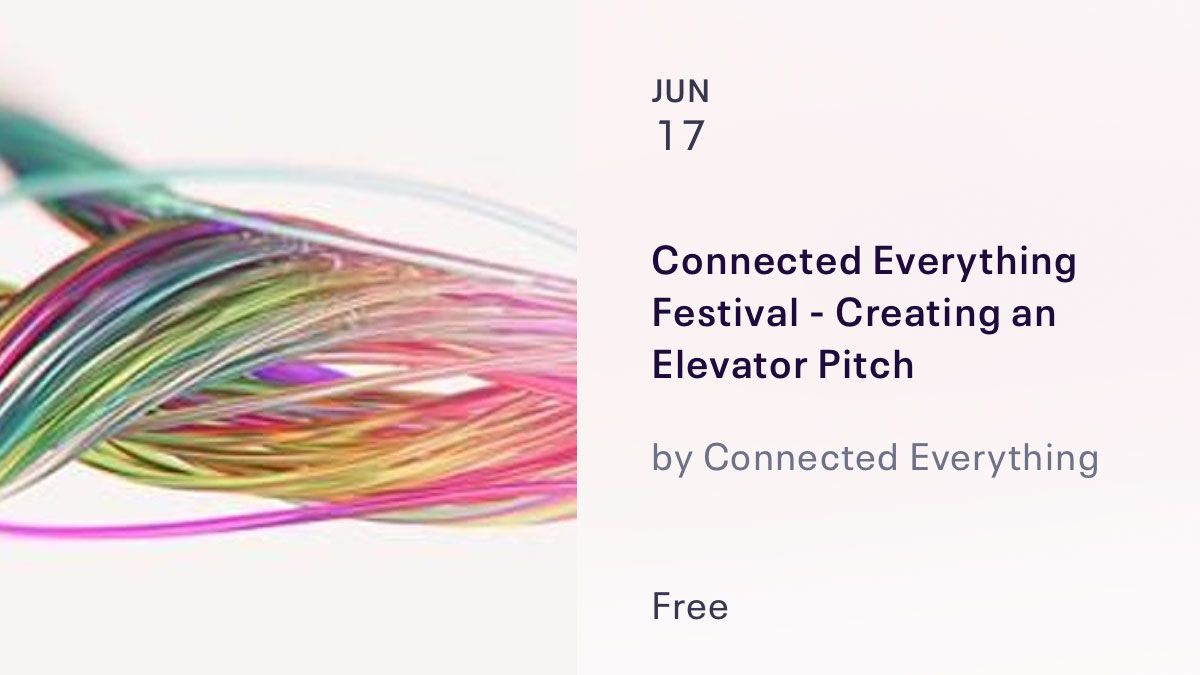 📣 #EarlyCareer Researchers, needing to perfect your #ElevatorPitch? 
This #Webinar is for you, led by our Dr Zena Wood, part of #ConnectedEverythingFestival2021 
📅 Thurs 17 June 1.30– 2.30pm
🎟️ buff.ly/3vv5IgT
.
#Research #ECRs <a href="/ConnectedIi/">connected everything II</a> <a href="/DEASNetworkPlus/">DEAS NetworkPlus</a>