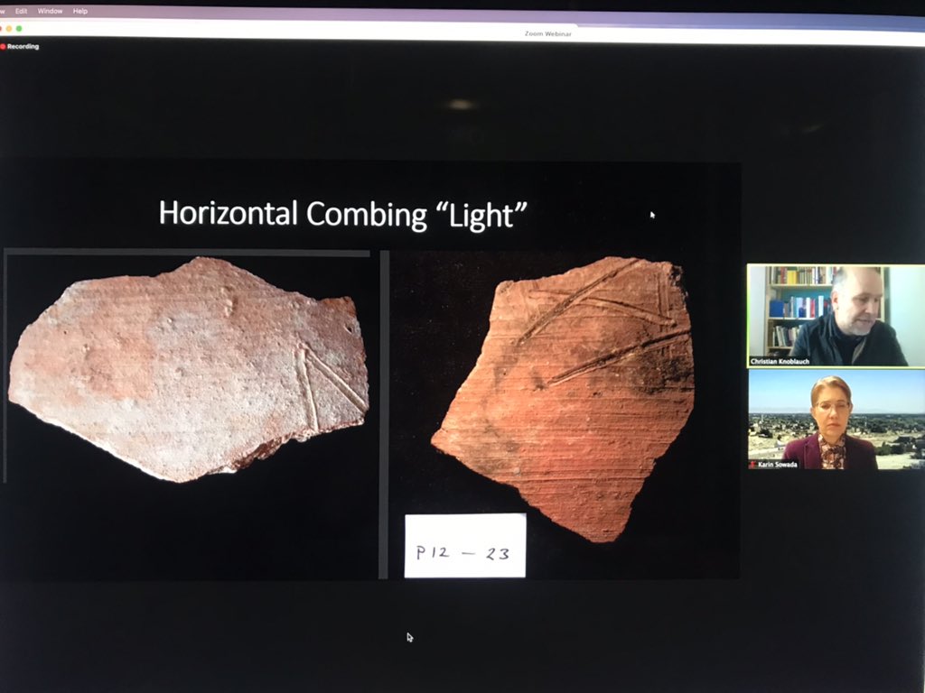 cachemq's tweet photo. Christian Knoblauch (@SwanseaUni) &amp; @KS_Archaeology (@AncientHistMQ) present: “Imported Combed Ware from the Abydos Tombs of Weni the Elder &amp; His Family” for #emwconf. Highlights critical role of #ceramics in analyses of foreign relations, trade &amp; technologies.

@ARCENational https://t.co/G3fVkbuv8B