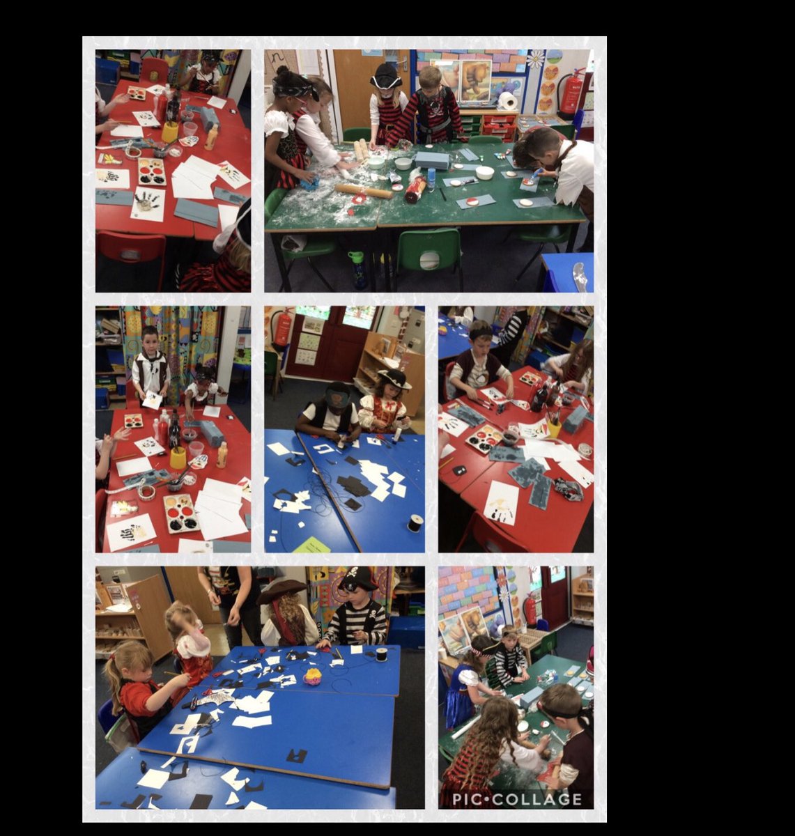 leen_mills's tweet image. Ahoy there! It was fantastic to see the our children enjoying a pirate- themed topic day! The children took part in ship building, treasure hunts, biscuit baking, handprint art and eye patch artwork! #Pirateday #KS1 #topicbasedlearning #curious #creative #confident