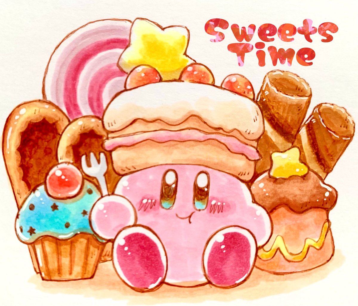 カービィ スイーツタイム Kirby Copic Illust カービィ あら カービィのイラスト