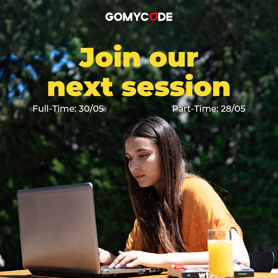 GomycodeE's tweet image. Last day before the start of our next session tomorrow  💻
Register on our website: gomycode.com and reach out to us in case you have any questions. We'll get back to you as soon as possible!
#gomycodeinegypt #GOMYCODE #people #infosession #tech #newsession #innovation