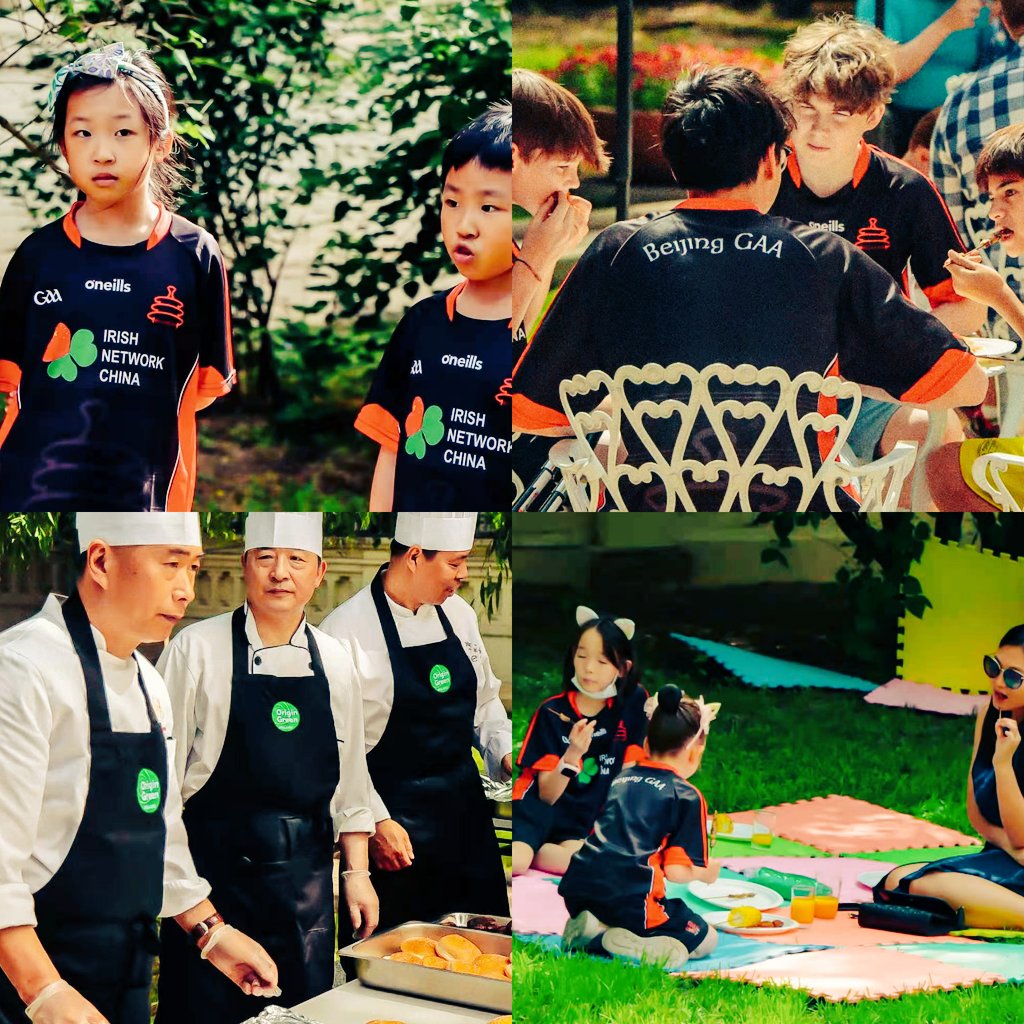 IrlEmbChina's tweet photo. It was great to have our Irish community back at the embassy after such a long time. It also gave Ambassador Derwin a chance to meet everyone and a special treat for the kids as they were presented with medals for hard efforts on the field! #IrishInChina #BeijingGAA @GAAAsia https://t.co/2ExB2dE8La