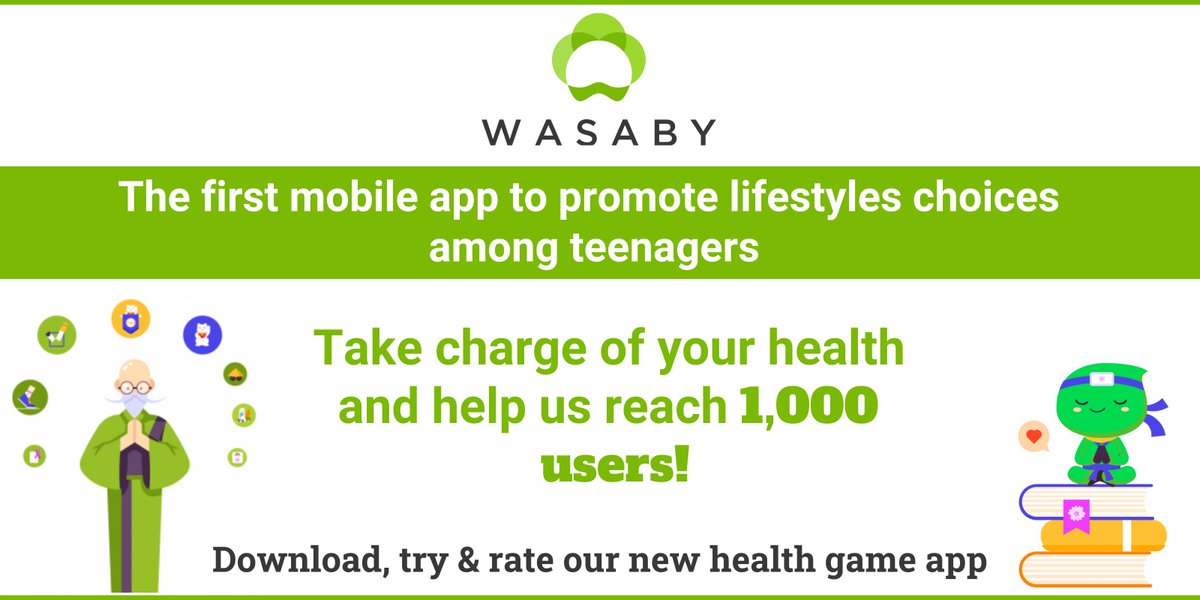 CancerLeagues's tweet photo. 📣Want to play whilst learning about #healthy lifestyles?
📲 #WASABY is available on Google Play & App Store!
👉Download & spread the word about our new exciting #healthapp!
➡️Android: https://t.co/NGJIH5uL13
⏩iOS: https://t.co/36Oxo1LPyI
#EWAC2021 #EUCancerPlan https://t.co/8cK6Y1lMCI