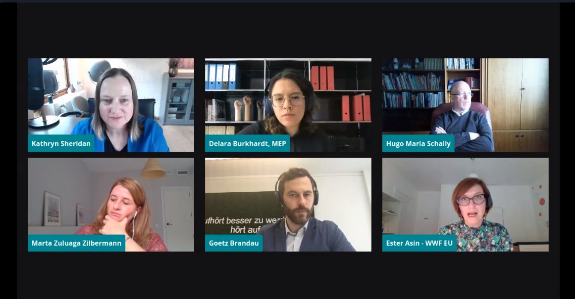 Today’s speakers bring a range of views and perspectives to the table! 
What a great discussion on #deforestation with <a href="/EsterAsinEU/">Ester Asin</a> <a href="/VSinkevicius/">Virginijus Sinkevičius</a> @GoetzBrandau, <a href="/MZulZilb/">Marta Zuluaga Zilbermann</a> @delarabur @tobyagardner and Hugo-Maria Schally from <a href="/EU_ENV/">EU Environment</a>!
#Together4Forests #Eat4Change