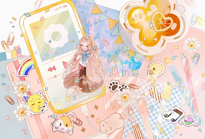 🥳🐹🌻#描いてみまちた 