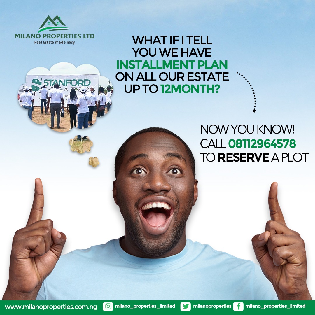 We have got you covered!
Time to make you a proud land owner in Lagos

Call for more enquires

08112964578

#milano #milanoproperties #lekkiproperties #ajah #investment #realestate #childrensday