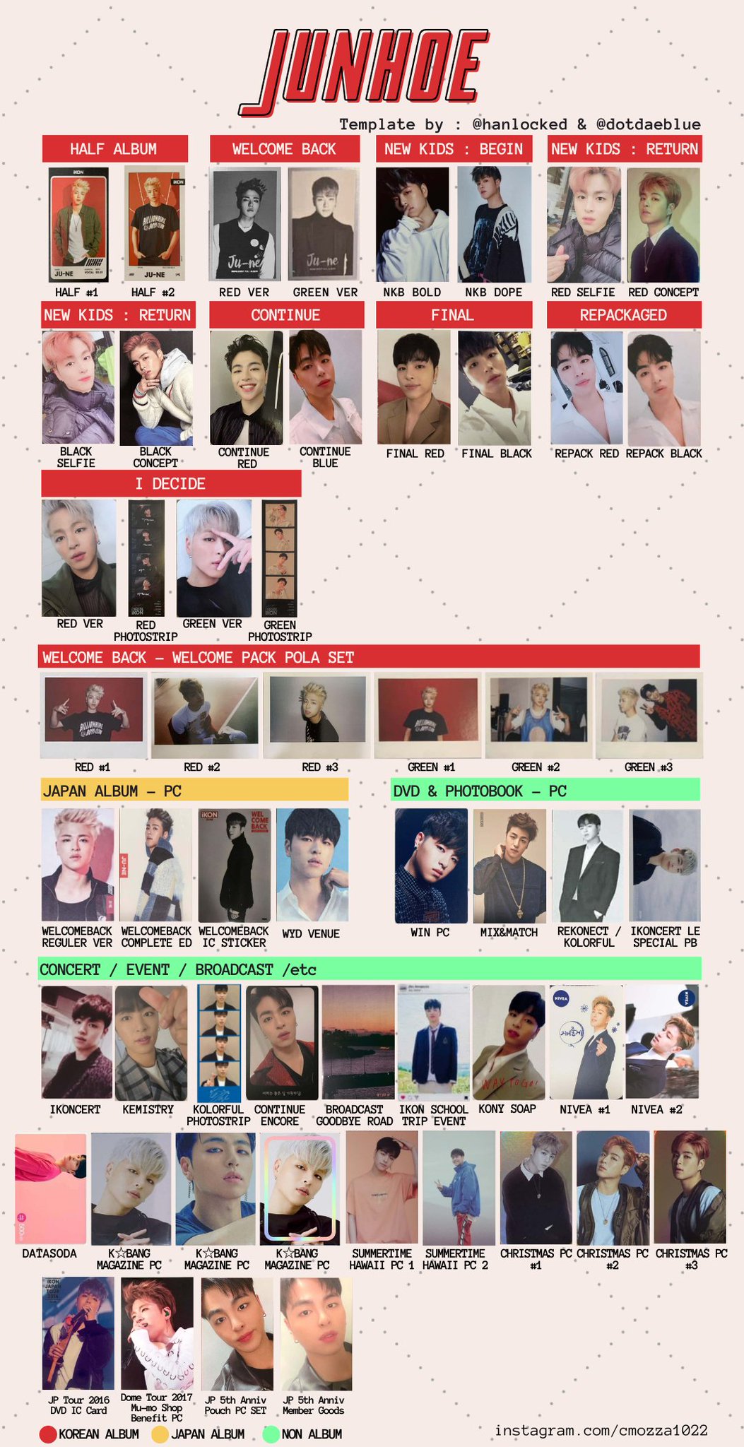 K-POP+アジア iKON - IKON JUNE official photocard set photo iKON June Junhoe Photocard PC Official 2nd Album: Return