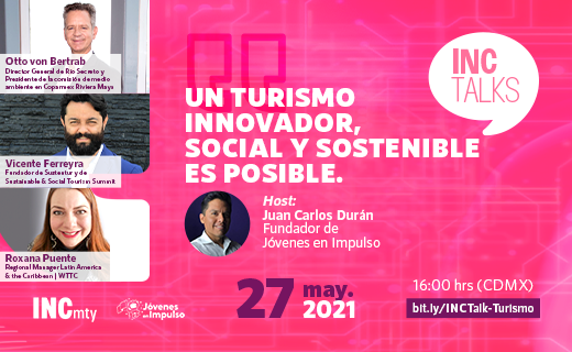WTTC's tweet photo. Hoy a las 4:00 PM (CDMX) participaremos de la #INCtalk: Un turismo innovador, social y sostenible es posible, donde grandes expertos hablarán sobre tendencias , oportunidades y nuevos enfoques  del turismo que se avecina.

Regístrate aquí: https://t.co/EEj5hJV9vA . https://t.co/sAULJTapf9