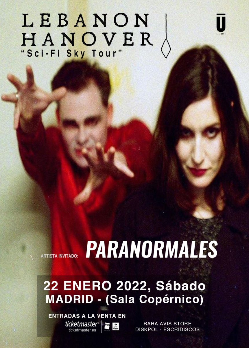 Paranormales ⚡️ (@paranormalesb) on Twitter photo 🖤 January 22th we'll be with Lebanon Hanover on Sala Copérnico in Madrid. 
You can follow the event here: facebook.com/events/3015405…
🎟  Buy your tickets: ticketmaster.es/event/24667...
Thanks to Sturm Promotions #postpunk #coldwave 🖤 January 22th we'll be with Lebanon Hanover on Sala Copérnico in Madrid. 
You can follow the event here: facebook.com/events/3015405…
🎟  Buy your tickets: ticketmaster.es/event/24667...
Thanks to Sturm Promotions #postpunk #coldwave