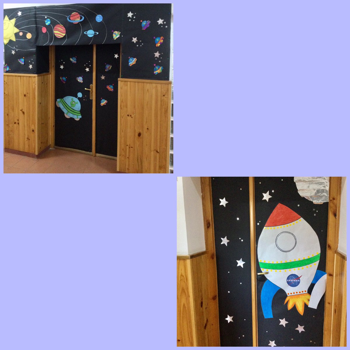 CeipSanFran's tweet photo. Las puertas de las clases “se visten” para recibir a la Semana Cultural. Sanfran, un espacio para disfrutar. https://t.co/yKkIUBEi97