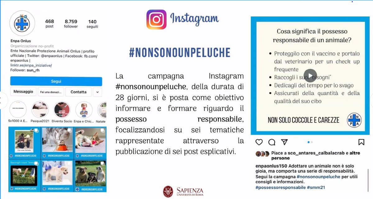 Mariarca_Esp's tweet photo. Da amante degli animali, non potevo non condividere questo lavoro dei miei colleghi di #smm21 per #social4social a supporto di #enpaonlus.
La tematica del possesso responsabile deve essere promossa molto più spesso anche in tv!
Sosteniamo anche noi la campagna #NONSONOUNPELUCHE https://t.co/ft9VGFT4Gs