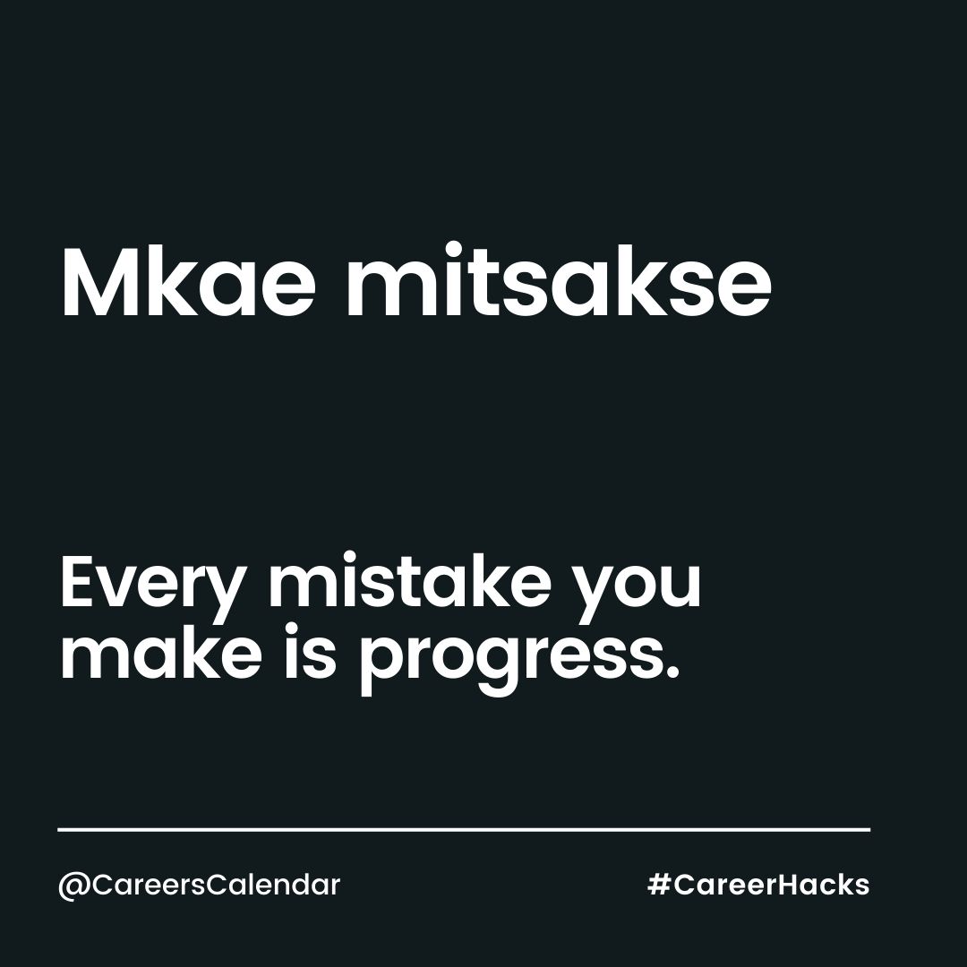 Every Thursday career hacks and tips from the Careers Calendar team. 

 #Thursdaytips #careerhacks #careers #makemistakes #careertips