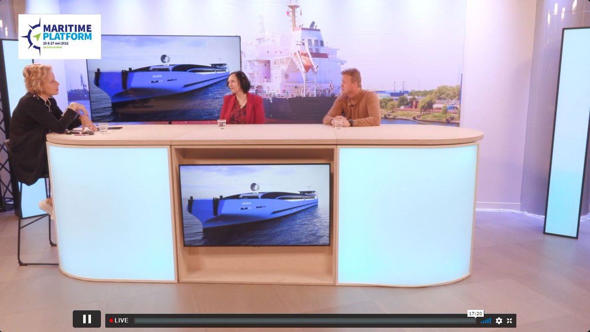 Opleidingsschip AB INITIO werd zojuist gepresenteerd tijdens het Maritime Platform 2021. Nicole van Spronsen en Cor van Wijngaarden vertelden over het duurzame karakter en de wens om waterstof toe te passen. #abinitio #duurzaam #waterstof