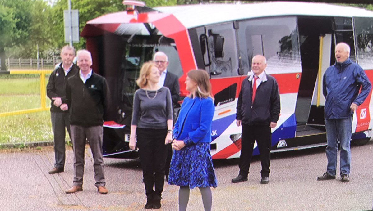 We’re here at the Madingley Park &amp; Ride with <a href="/redditchrachel/">Rachel Maclean</a>, <a href="/transportgovuk/">Department for Transport</a> and <a href="/ccavgovuk/">CCAV</a> where we’re trialling a small fleet of @aurrigotech #autonomous #shuttles with <a href="/GreaterCambs/">Greater Cambridge Partnership</a> #CambridgeAutoShuttle. Find out more greatercambridge.org.uk/smartAV/