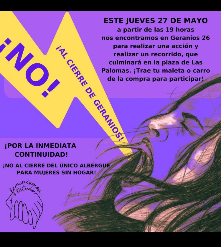Albergueenlucha's tweet photo. Hoy jueves, nos concentramos ante el albergue Los Geranios para evitar que el Ayuntamiento de madrid lo cierre a finales de este mes. #GeraniosNoSeCierra https://t.co/Cjvz8khfJk https://t.co/iZwoc2YuEA