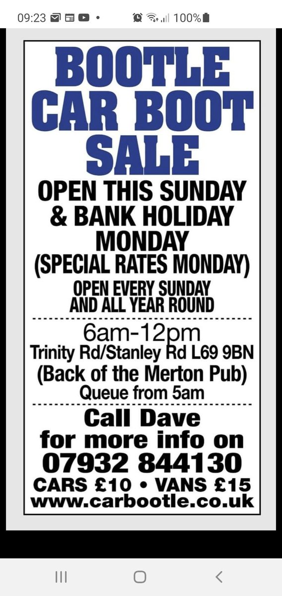 BootleCarBoot's tweet image. Open Sunday &amp;amp; Bank Holiday Monday @EchoWhatsOn @WhatsOnNW @carbootjunction