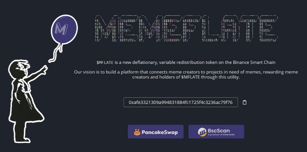 As always should you DYOR & this is no financial advice, but I would like to spotlight one of my very LOW MarketCap investments: it's @memeflate! 🎈 $MFLATE is building a platform that connects meme creators to projects in need of memes and has an unique Tokenomics. (1/3)
#crypto