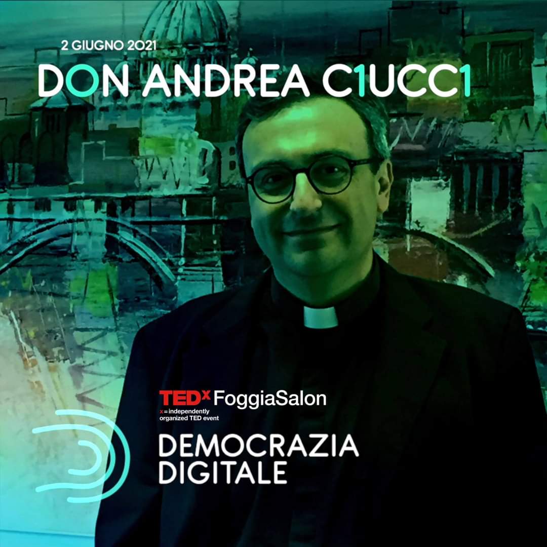 donciucci's tweet photo. Le nuove tecnologie? Questione di uomini e di donne!
Ne parlo il #2giugno alla staffetta #TEDx su #democraziadigitale con @tedxfoggia.
#TEDxStudio #ideasworthspreading @call_rome @PontAcadLife #ArtificialIntelligence #AIEthics https://t.co/HiWQeaWrFL