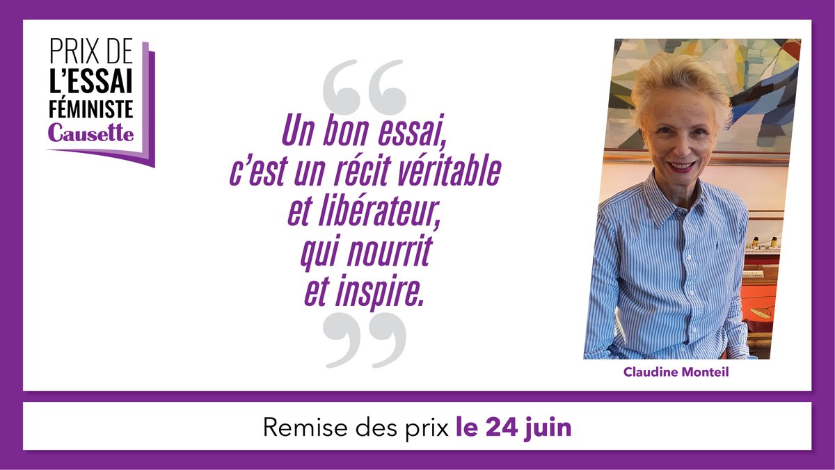 CausetteLeMag's tweet photo. ✨Nous sommes absolument ravies de compter parmi les membres de notre jury l'autrice et historienne @claudinemonteil. 
Toutes les infos 👉 https://t.co/t7dQyOvoqS https://t.co/xWYCeCOCLg