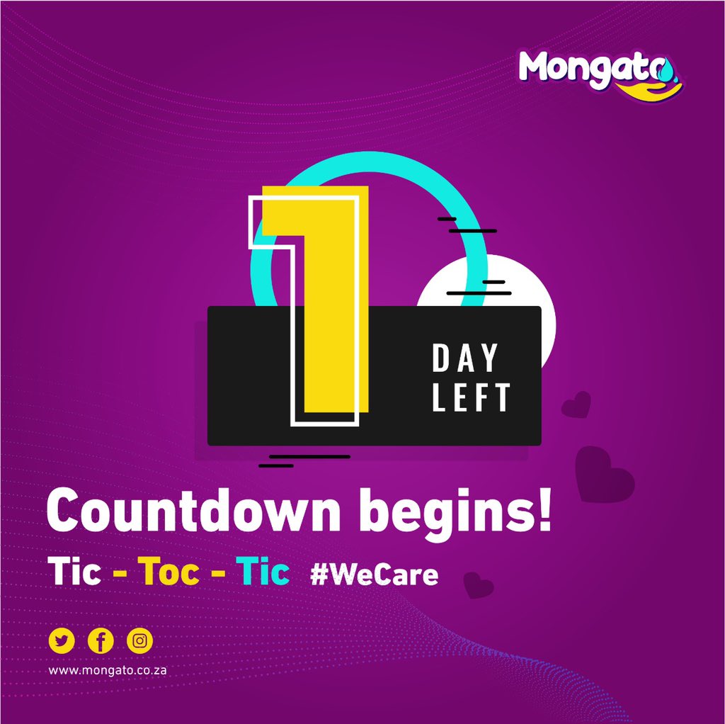 mongatoforever's tweet photo. Only 1 DAY TO GO 🔥🥺 It’s really a reality and you better make sure that you have signed up on our website to for OUR LAUNCH GIVE AWAYS 🙌🏾🥺 https://t.co/awCGcWv6AK who else is ready? Cause we are !!! #Mongato #MongatoComingSoon #Wecare💜 #Periodsunderwear #GirlsTalkZA https://t.co/5d8mem9fUK
