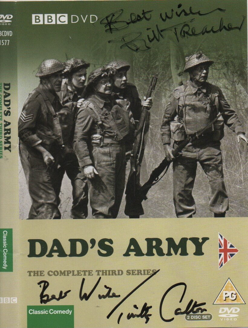 cppodcast1's tweet photo. We have also received back today, signed VHS/ DVD Cover from Bill Treacher who played the first Sailor in one episode of #dadsarmy.
Episode: Menace from the Deep S3 Ep10. Thank you.
#BillTreacher #CPPodcast #MenacefromtheDeep #BBCComedy https://t.co/dYiQFL83aL