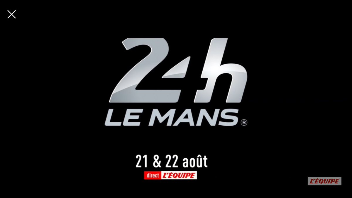 RomainSochas's tweet image. RAPPEL 🚨🚨🚨
Les @24heuresdumans seront diffusées les 21 & 22 août en direct sur @lachainelequipe !
#lequipeAUTO #WEC