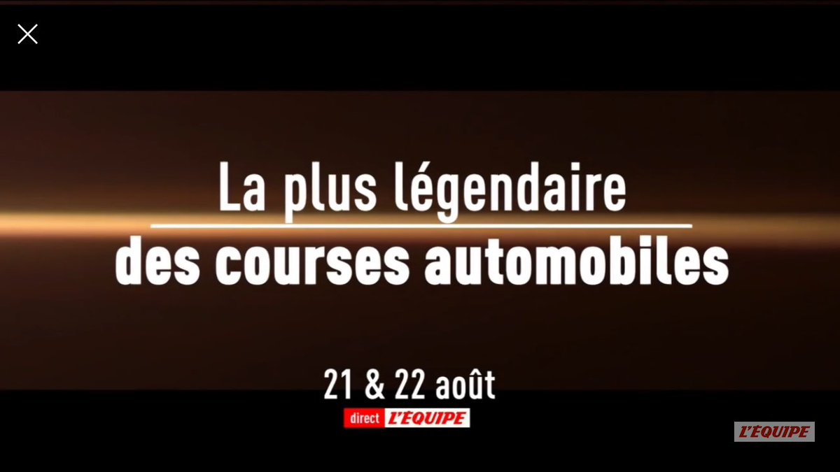 RomainSochas's tweet image. RAPPEL 🚨🚨🚨
Les @24heuresdumans seront diffusées les 21 & 22 août en direct sur @lachainelequipe !
#lequipeAUTO #WEC