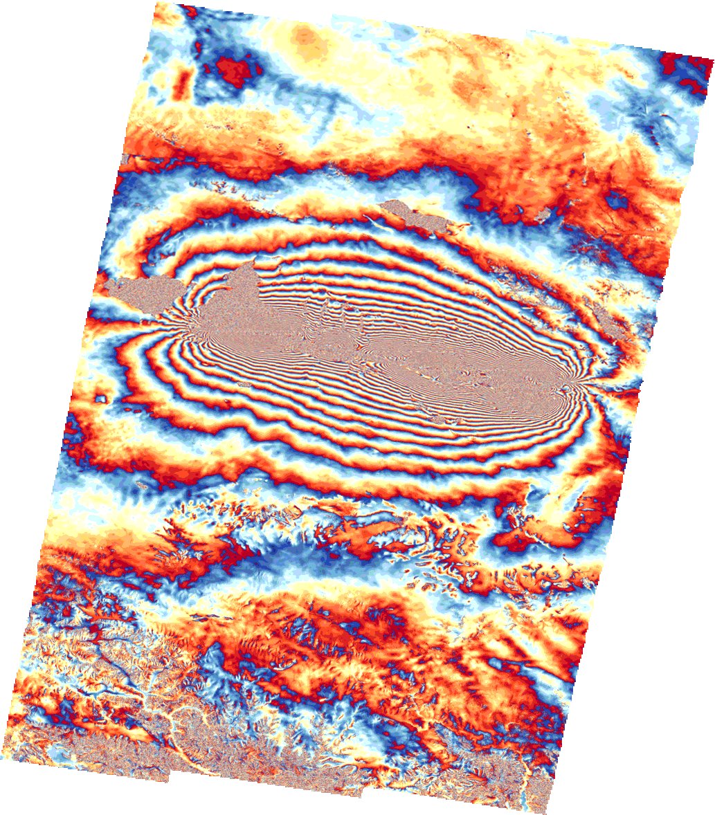 Descending track data for Mw7.4 earthquake. Southern Qinghai, China. View/download: comet.nerc.ac.uk/earthquakes/us… #LiCSAR #InSAR #Sentinel1