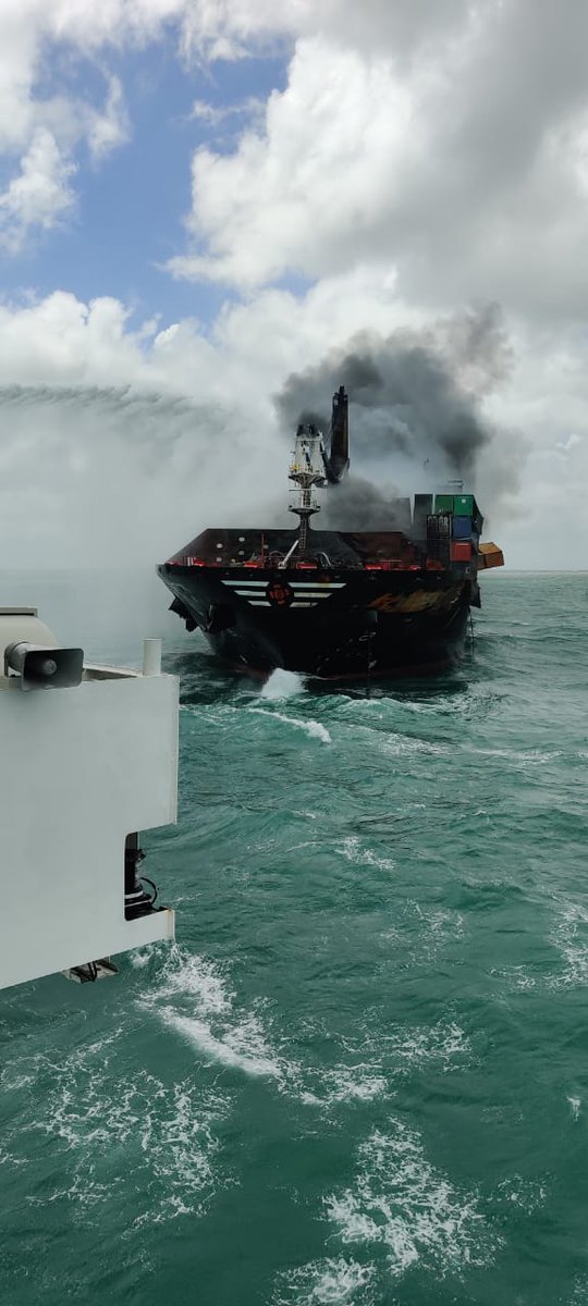 The #Indian High Commission in #Colombo says the fire on board the #MVXPressPearl vessel has largely been contained following a joint #IndoSriLanka operation #SriLanka #India