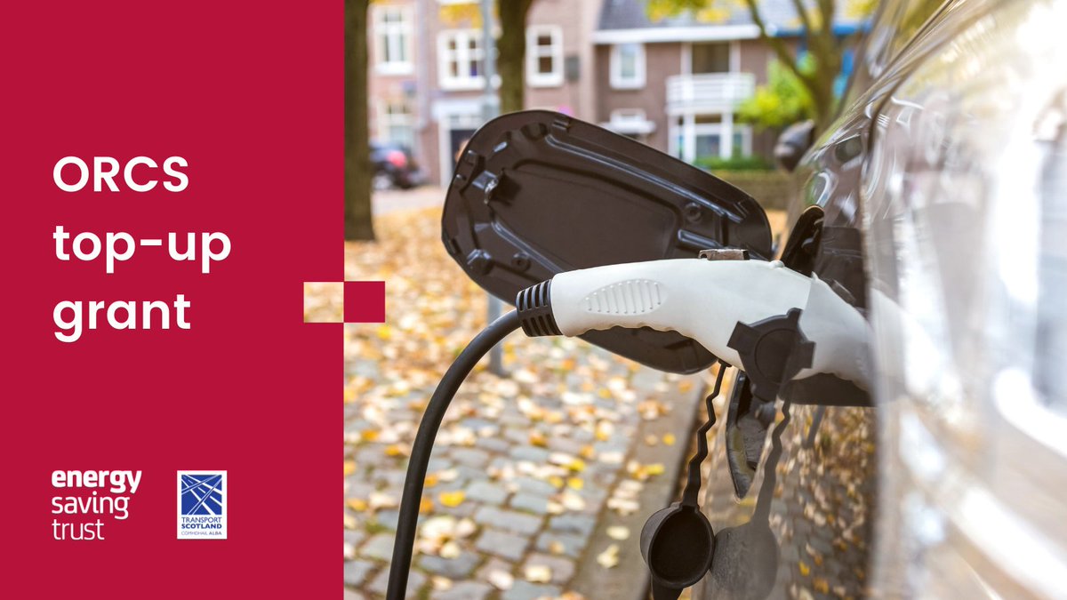 EnergySvgTrust's tweet image. Funding is available to support Scotland&apos;s local authorities to install #electricvehicle #chargepoints.

Recipients of @OZEVgovuk’s On-street Residential Chargepoint Scheme (ORCS) can now receive an additional 25% top-up grant.

Funded by @transcotland.

energysavingtrust.org.uk/grants-and-loa…