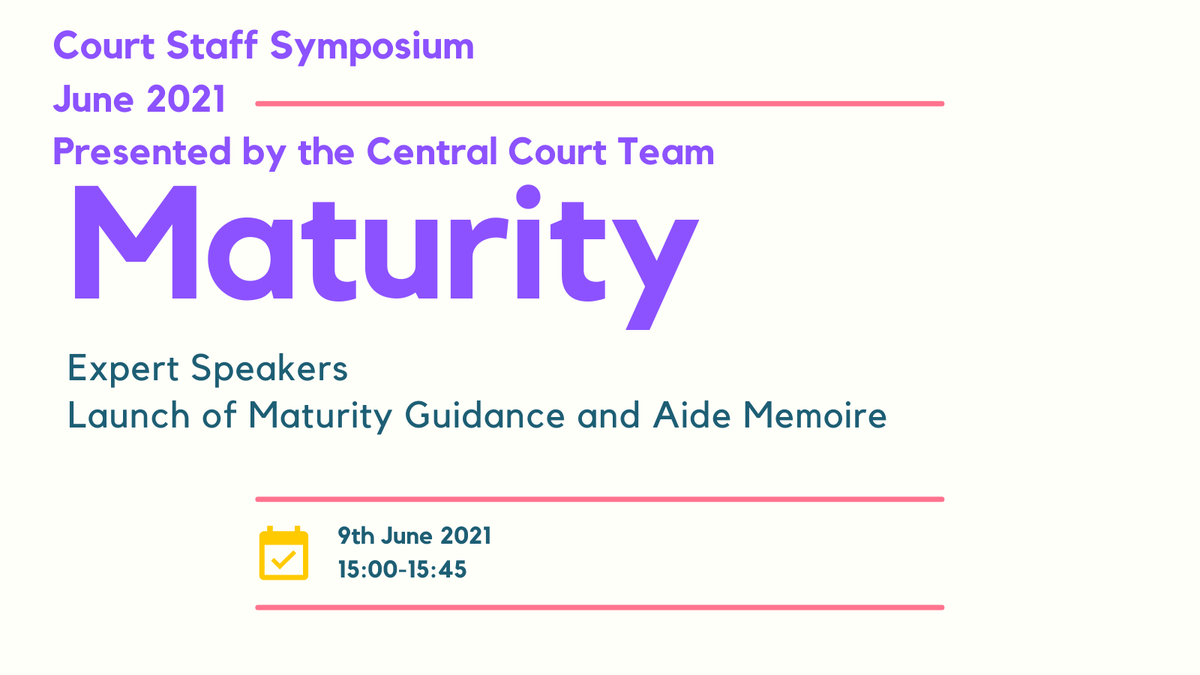 CourtProbation's tweet photo. The next court staff symposium is being held on the 9th June.  The subject this time is maturity.  We have some fantastic guest speakers joining us to share their knowledge #probation #probationincourt https://t.co/riKh6RJrv6