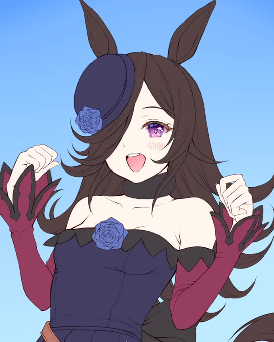 これ描いてたら初めてライスちゃんでうまぴょい出来た🐎 