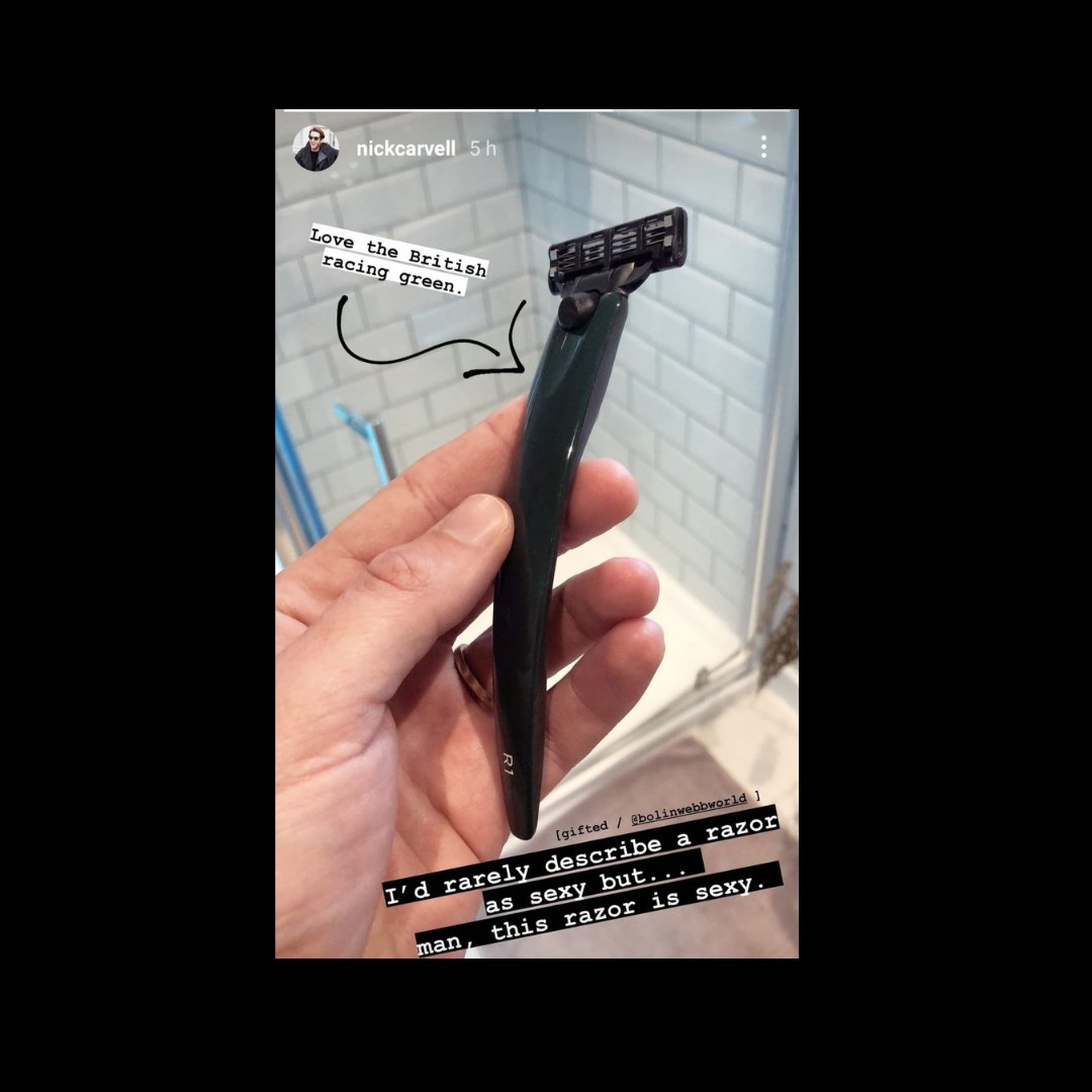 BolinWebb's tweet photo. "I'd rarely describe a razor as sexy, but man, this razor is sexy!" - Nick Carvell. 

We couldn't have said it better ourselves! Huge thanks to @nickcarvell for the fantastic feedback on our Limited Edition British Racing Green Razor.

https://t.co/dTLhBqqpsC #mensgrooming https://t.co/hZgWTfLGir