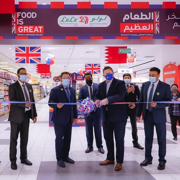 UKinBahrain's tweet photo. UK Ambassador to Bahrain Roddy Drummond has opened #BritishWeek at Lulu in Bahrain. Lots of special deliveries from their UK distribution centre, including #organic and healthy produce and many famous brands. Enjoy!  @GREATBritain 
@RoddyDrummond https://t.co/cJeRCixZFo