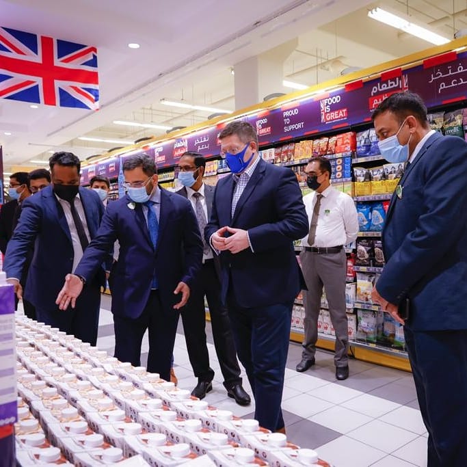 UKinBahrain's tweet photo. UK Ambassador to Bahrain Roddy Drummond has opened #BritishWeek at Lulu in Bahrain. Lots of special deliveries from their UK distribution centre, including #organic and healthy produce and many famous brands. Enjoy!  @GREATBritain 
@RoddyDrummond https://t.co/cJeRCixZFo