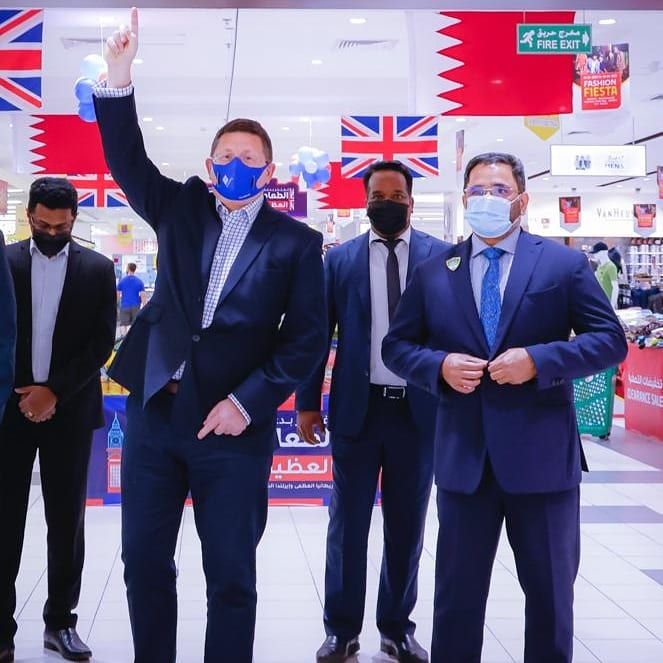 UKinBahrain's tweet photo. UK Ambassador to Bahrain Roddy Drummond has opened #BritishWeek at Lulu in Bahrain. Lots of special deliveries from their UK distribution centre, including #organic and healthy produce and many famous brands. Enjoy!  @GREATBritain 
@RoddyDrummond https://t.co/cJeRCixZFo