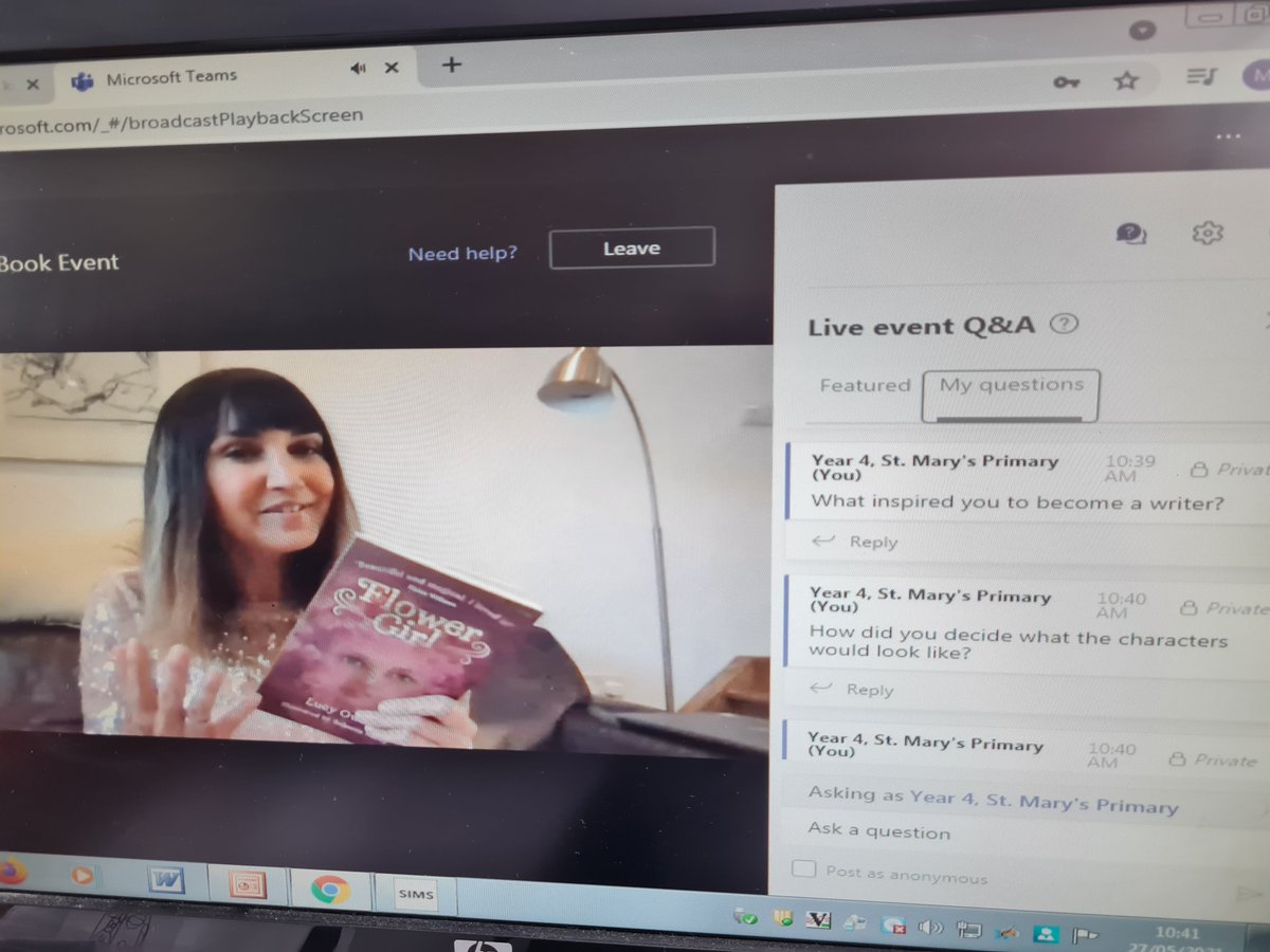 marys_rc's tweet image. A fantastic session with Lucy Owen exploring her book &apos;Flower Girl&apos; @SteveGeorge100 
#readingforpleasure 
#usingourimagination