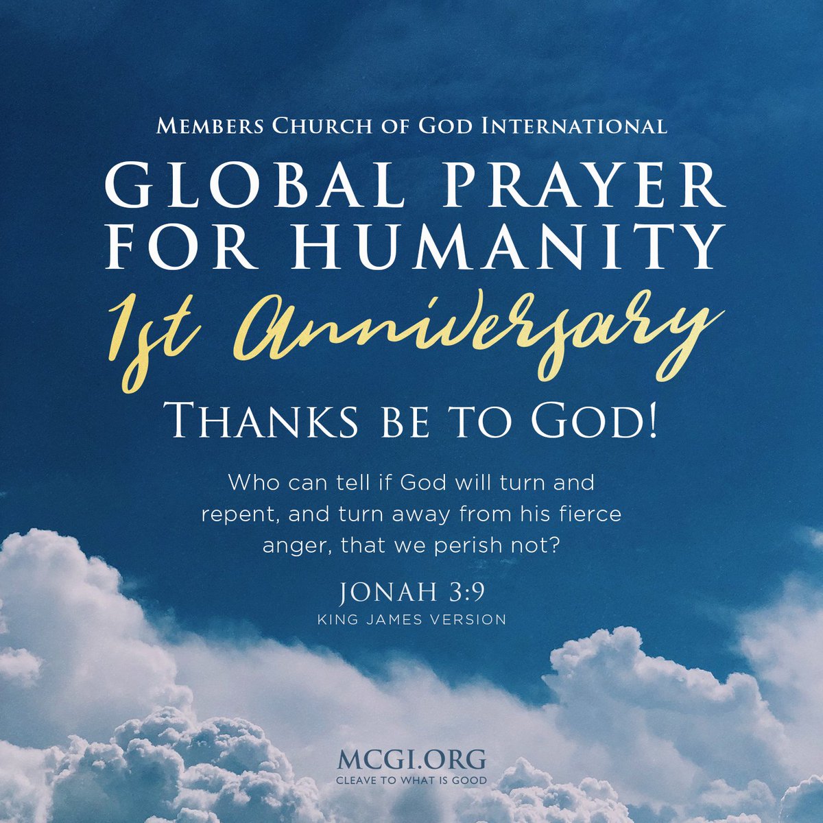 mcgidotorg's tweet photo. On May 25, 2020, the Members Church of God International (MCGI) started the Global Prayer for Humanity which aims to gather people from different parts of the world, albeit virtually, in praying together and asking for God’s help and mercy especially during these perilous times. https://t.co/x8qYprNZ6F