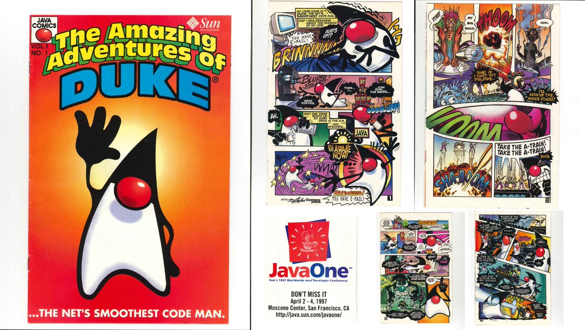 Payara_Fish's tweet image. Looking for some 90s @java nostalgia? Check out 'The Amazing Adventures of Duke' ... the net's smoothest code man... Let us know if it unlocks any memories! 
💭💥⚡ 
hubs.ly/H0P8fyS0
#MovedbyJava #DukeJava #JavaDuke @dukejava @dukecommunity #sunmicrosystems @OracleCodeOne
