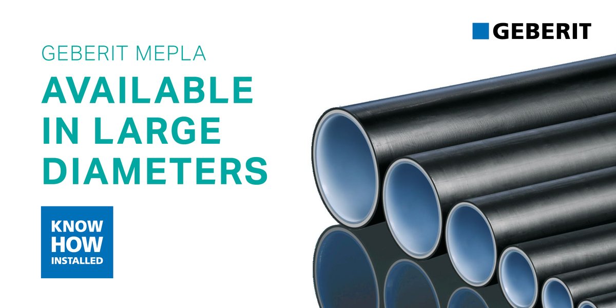 geberitpro's tweet image. #Geberit Mepla is available up to a dimension of d75 and can therefore be used in a broad range of applications, including larger construction projects.

Find out more bit.ly/31YL3Eu

#Geberit #Mepla #multilayerpipe #installationsystems #plumbingandheating #construction