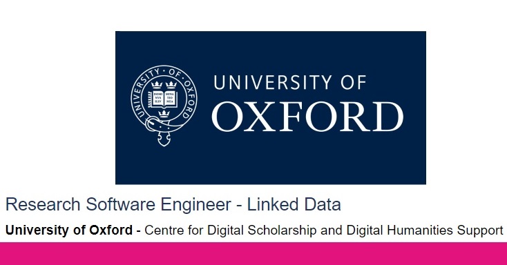 OxfordeResearch's tweet image. Last few days to apply: Exciting new opportunity to work on #LinkedArt and other great #LinkedData #DigitalHumanities projects with the Oxford e-Research and @DH_Oxford teams. Applications close 2nd June. #RSE #RSEng jobs.ac.uk/job/CFR764/res…