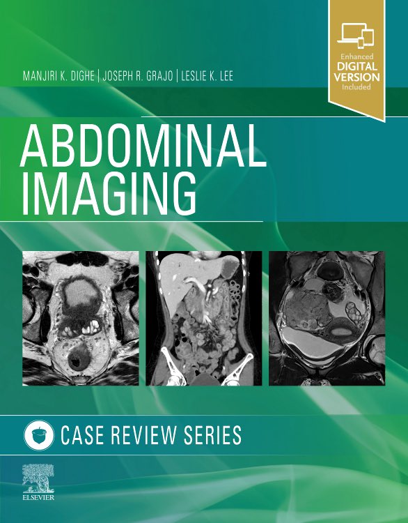 With @dighemanj and @JoeGrajo proud to present ‘Abdominal Imaging, 1st Ed’, an ALL-NEW addition to #Radiology Case Review Series. ✅ GI/GU - all in one ✅ multi-modality, incl MRI ✅ add’l eBook cases! Great for #radres and fellows - order now!👇 us.elsevierhealth.com/abdominal-imag…