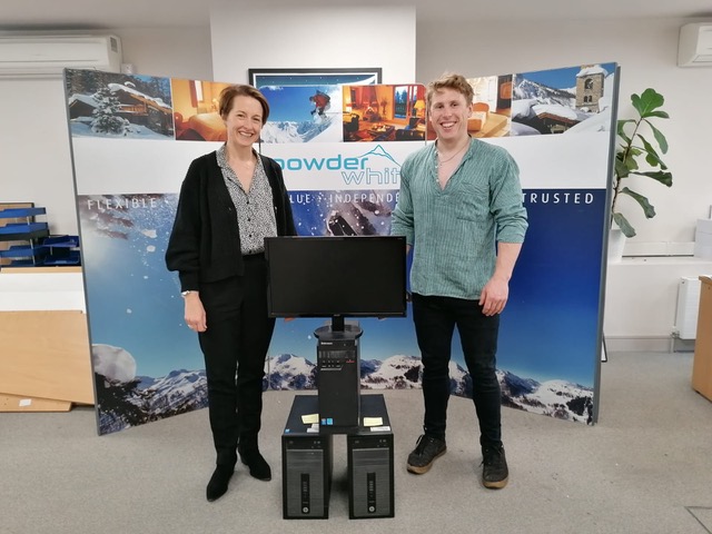 powderwhite's tweet image. We are delighted to have donated computers to West Hill Primary School, Wandsworth. Our IT Manager Nick How did the honours with Co-Headteacher Anna Healey in preparation for our move to new offices in July. 
Happy learning kids!
#computerdonation #kidslearning #wewillskiagain