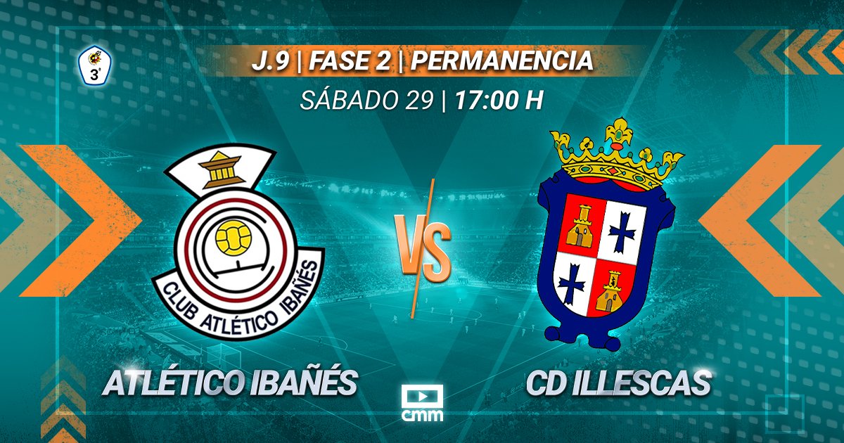 ➡️ Batalla por la permanencia en Casas Ibáñez 

▶️ El <a href="/atleticoibanes/">Atlético Ibañés Oficial</a> quiere acechar la zona de salvación con un triunfo 

▶️ El <a href="/CD_Illescas/">CD Illescas</a> tiene la opción de firmar la permanencia 

⚽️ <a href="/atleticoibanes/">Atlético Ibañés Oficial</a> - <a href="/CD_Illescas/">CD Illescas</a> 

📺 <a href="/CMM_Play/">CMMPlay</a> 

🔗 cmmplay.es