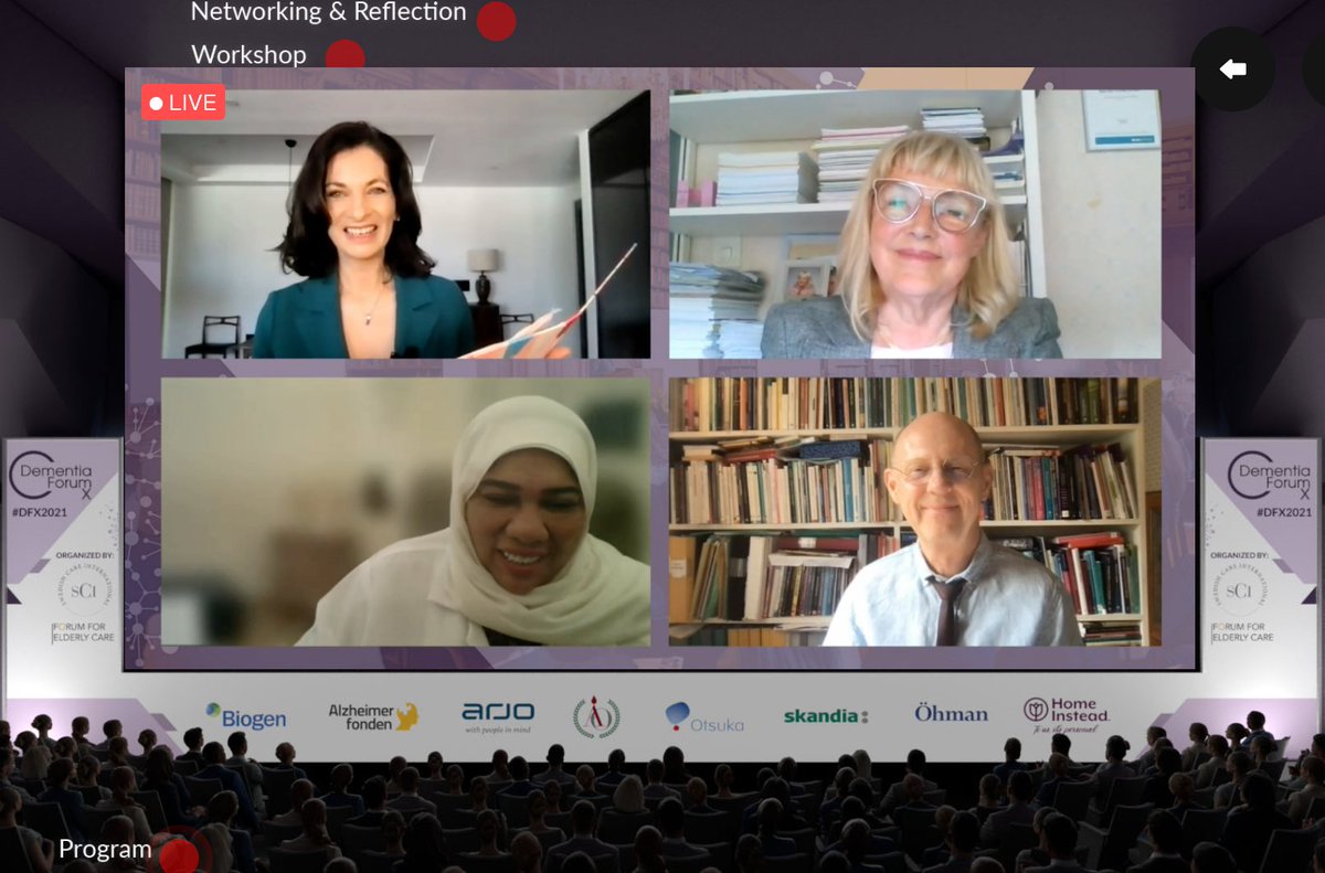 DementiaForumX's tweet image. Thank you Prof Harriet Finne-Soleri, Dr Hanadi Khamis M. Al Hamad of @HMC_Qatar, and Prof Joakim Öhlen of  @uniofgothenburgfor for the insightful discussion on post diagnostics and #PalliativeCare. #DFX2021