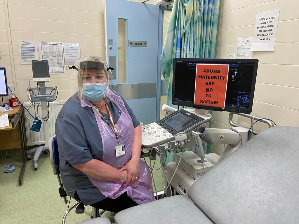 ABUHB_Maternity's tweet photo. #AnAntiRacistWales #CymruWrthHiliol #StandUpToRacism @theredcardwales #RoyalGwent #antenatal clinic supporting #sayingnotoracism @ABUHB_OD @aneurinbevanUHB https://t.co/oLP4Ejiq13